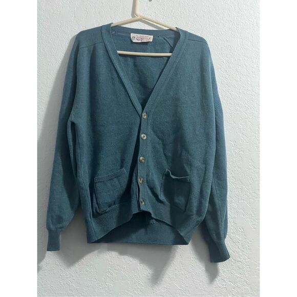 Castle of Ireland 60's/70's Lambswool Cardigan grandpa 44 Large - Picture 1 of 4